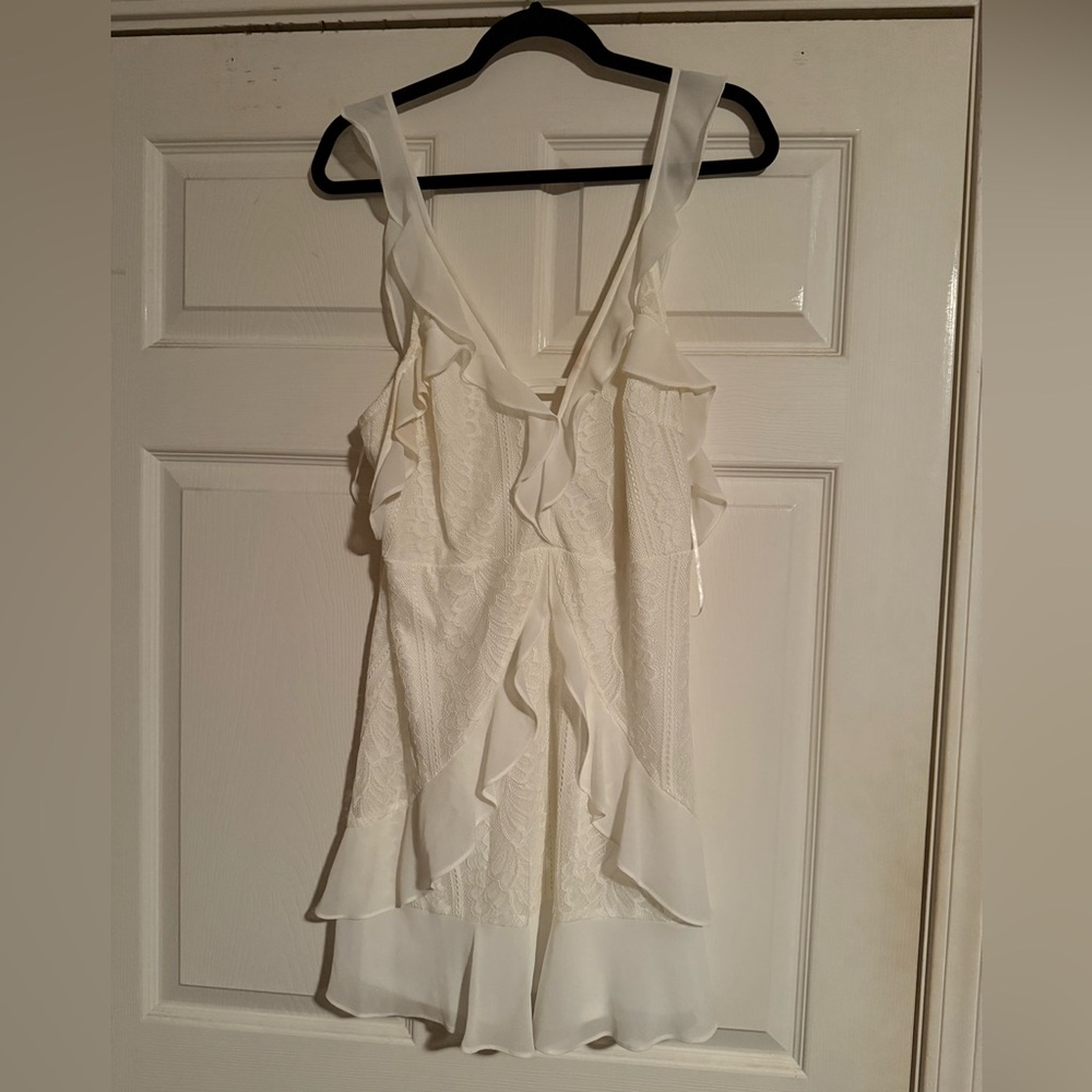 Elegant White Ruffle Top